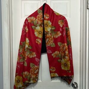 Floral scarf/wrap.